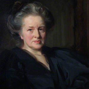 An oil painting of Dr. Elizabeth Garrett Anderson