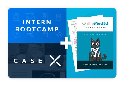 A collage of Intern Bootcamp, Case X, and the Intern Guide book A collage of Intern Bootcamp, Case X, and the Intern Guide book