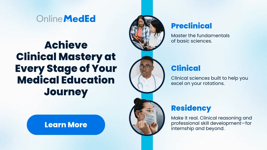 OnlineMedEd - Medical Education: Preclinical, clinical, and residency courses
